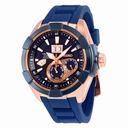 Seiko Velatura Kinetic Perpetual Blue Dial Blue Rubber Men's Watch SNP120