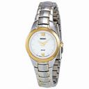 Seiko White Dial two-tone Ladies Watch SUP108