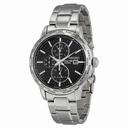 Seiko World Time Black Dial Stainless Steel Men's Watch SPL049P1