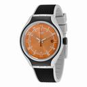 Swatch Go Jog Orange Dial Black Rubber Men's Watch YES4002