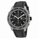 Tag Heuer Aquaracer Black Dial Chronograph Black Rubber Men's Watch CAK2110FT8019