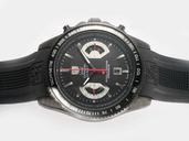 TAG Heuer Baselworld 2009 17 RS2 Round Black Dial Black Rubber Strap Watch