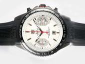 TAG Heuer Baselworld 2009 Grand Carrera Calibre 17 RS2 White Dial Round PVD Case Watch