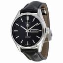 Tag Heuer Carrera Automatic Black Dial Black Leather Men's Watch WAR201AFC6266