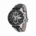 Tag Heuer Carrera Automatic Chronograph Black Dial Black Leather Men's Watch CV201AGFC6266