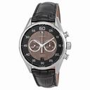 Tag Heuer Carrera Black and Grey Dial Chronograph Leather Men's Watch CAR2B10.FC6235