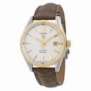 Tag Heuer Carrera Calibre 5 Silver Dial Brown Leather Men's Watch WAR215BFC6181