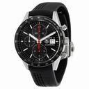Tag Heuer Carrera Chronograph Automatic Black Dial Black Rubber Men's Watch CV201AK.FT6040