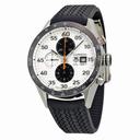 Tag Heuer Carrera Chronograph McLaren Mercedes  Calibre 1887 White Dial Black Rubber Men's Watch CAR2A12FT6033