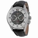 Tag Heuer Carrera Chronograph Silver and Grey Dial Black Leather Men's Watch CAR2B11FC6235