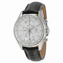 Tag Heuer Carrera Chronograph Silver Dial Automatic Leather Men's Watch CAR2111.FC6266