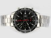 TAG Heuer Carrera CV2010.BA0786 Black Dial Round Silver Stainless Steel Strap Watch