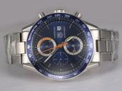 TAG Heuer Carrera CV2015.BA0786 Round Silver Stainless Steel Strap Blue Dial Watch