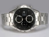 TAG Heuer Carrera CV2016.BA0786 41mm Black Dial Silver Stainless Steel Strap Watch