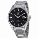 Tag Heuer Carrera Dual Time Black Dial Stainless Steel Men's Watch WAR2010BA0723