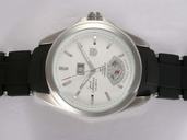 TAG Heuer Carrera WAV511B.FC6230 Round White Dial Blue Rubber Strap Watch