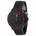 Tag Heuer Formula 1 Chronograph Black and Red Dial Black Rubber Men's Watch CAU111DFT6024