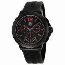 Tag Heuer Formula 1 Chronograph Black Dial Black Rubber Men's Watch CAU111A.FT6024