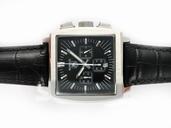 TAG Heuer Formula 1 CW2111.FC6177 Black Ostrich Leather Strap Mens Square Watch