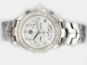 TAG Heuer Link 47120/000P-9216 White Dial Diamond Bezel Stainless Steel Case Watch