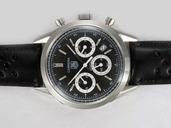 TAG Heuer Link CT511A.BA0564 39mm Black Dial Black Crocodile Leather Strap Watch
