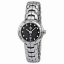 Tag Heuer Link Diamond Black Guilloche Dial Steel Ladies Watch WAT1410.BA0954
