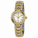 Tag Heuer Link Silver Guilloche Dial 18k Yellow Gold and Stainless Steel Ladie