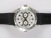 TAG Heuer Mercedes Benz SLR CAG2111.BA0253 Round Black Ostrich Leather Strap Watch