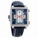 Tag Heuer Monaco Automatic Chronograph Blue and White Dial Men's Watch CAW211DFC6300