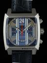 TAG Heuer Monaco CAL5111.FC6299 Black Cow Leather Strap Blue Dial 40.5mm Watch