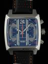TAG Heuer Monaco CAL5112-FC6298 Black Ostrich Leather Strap 40.5mm Blue Dial Watch