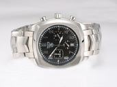 TAG Heuer Monaco CR2113-0 38mm Quartz Chronograph Black Dial Watch