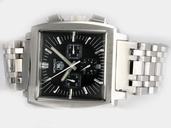 TAG Heuer Monaco Monaco Calibre 12 Stainless Steel Case 40x40mm Black Dial Watch