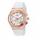 Technomarine Cruise Star Chronograph Antique Silver Dial White Silicone Ladies Watch 115032