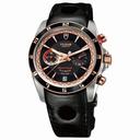 Tudor Grantour Black Dial Black Leather Men's Watch 20551N-BKLS