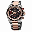 Tudor Grantour Black Dial Stainless Steel and Pink Gold Men's Watch 20551N-95731