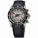 Tudor Grantour Silver Dial Chronograph Black Leather Men's Watch 20550N-SVMCPL