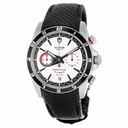Tudor Grantour White Dial Black Leather Men's Watch 20550N-WMCPL