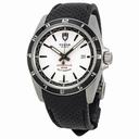 Tudor Grantour White Dial Black Microperforated Leather Men's Watch 20500N-WSBKMCPL