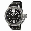 TW Steel Canteen 45mm Black Dial Crystal-set Bezel Black Leather Ladies Watch STW37
