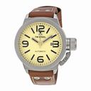 TW Steel Canteen Automatic Beige Dial 45mm Light Brown Leather Men's Watch TWA952