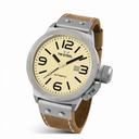 TW Steel Canteen Automatic Cream Dial 45 MM Brown Leather Men's Watch CS15