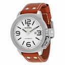 TW Steel Canteen White Dial Brown Leather Automatic Men's Watch TWA957