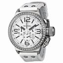 TW Steel Canteen Chronograph White Dial White Leather Unisex Watch TW10R