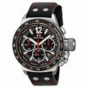 TW Steel CEO 45mm Chronograph Black Dial Black Leather Men's Watch CE1015R