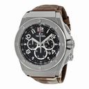 TW Steel CEO Tech 44 MM Black Dial Chronograph Brown Leather Unisex Watch CE4013