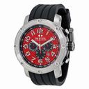 TW Steel Chronograph Red and Black Dial Black Rubber Men's Watch TW602