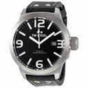 TW Steel Icon 50 MM Black Dial Black Leather Strap Men's Watch TW623