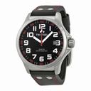 TW Steel Pilot Black Dial Black Leather Men's Watch TW410