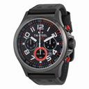 TW Steel Sahara Force India Chronograph Black Carbon Fiber Dial Grey Silicone Rubber Men's Watch TW431
